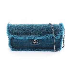 Chanel Coco Mark Shoulder Bag Green Black
